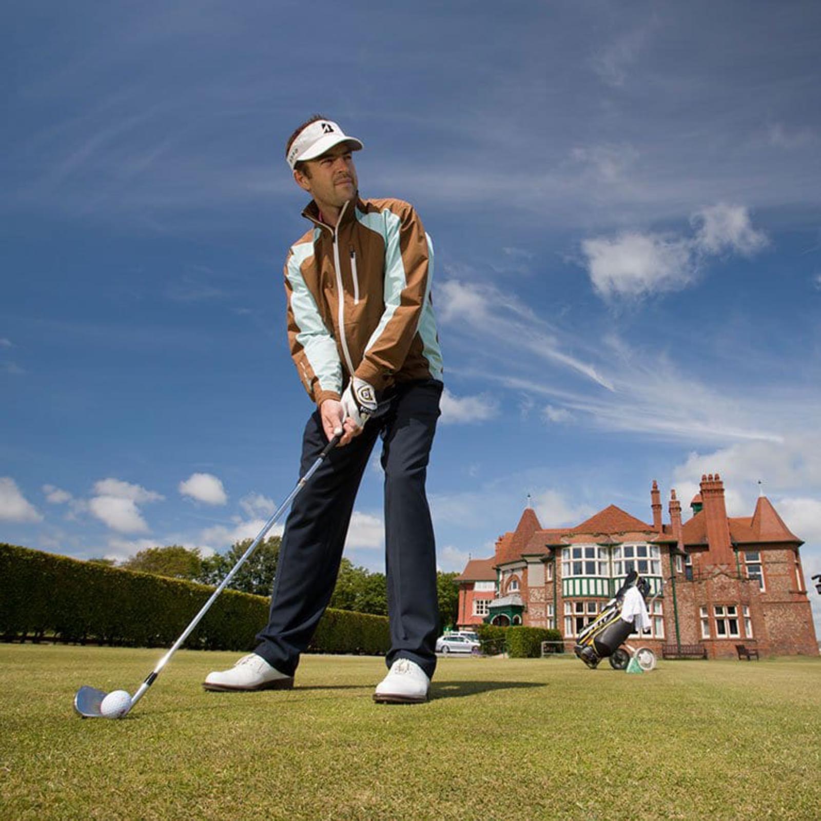 Man playing golf at Lytham golf course
