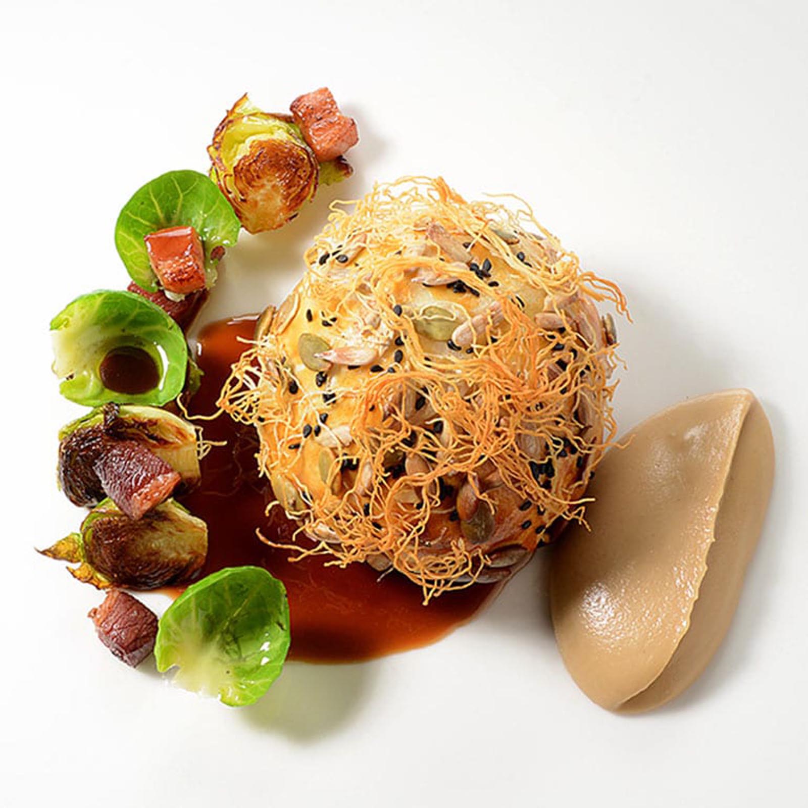 Christmas lunch menu dish