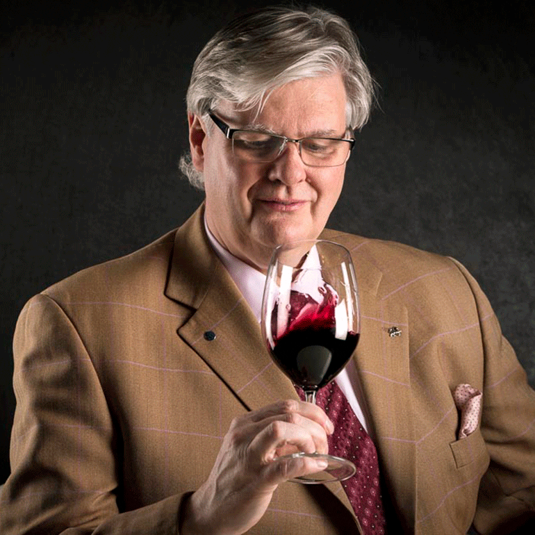 Man with a glass of red wine