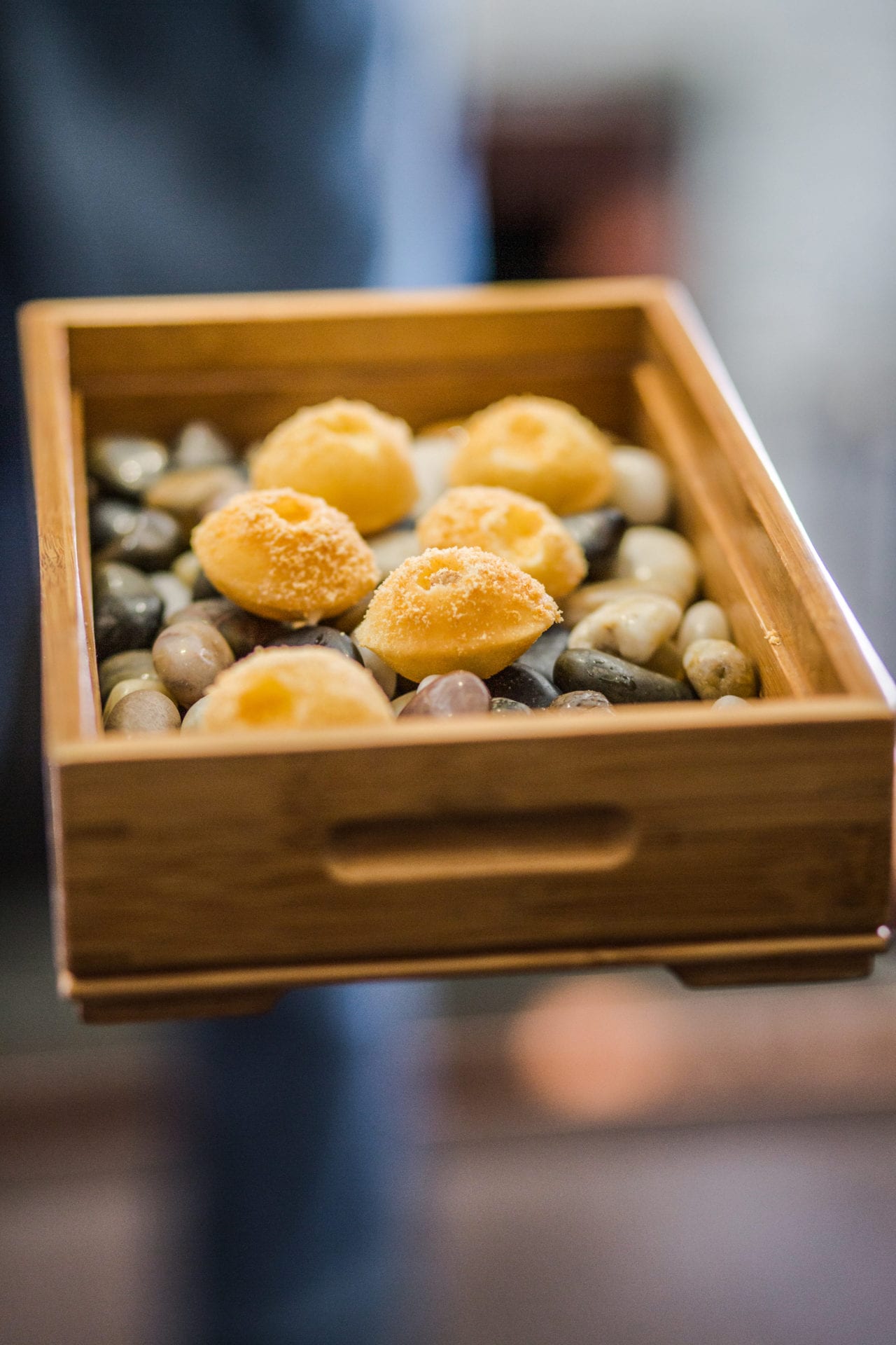 Canapes being served