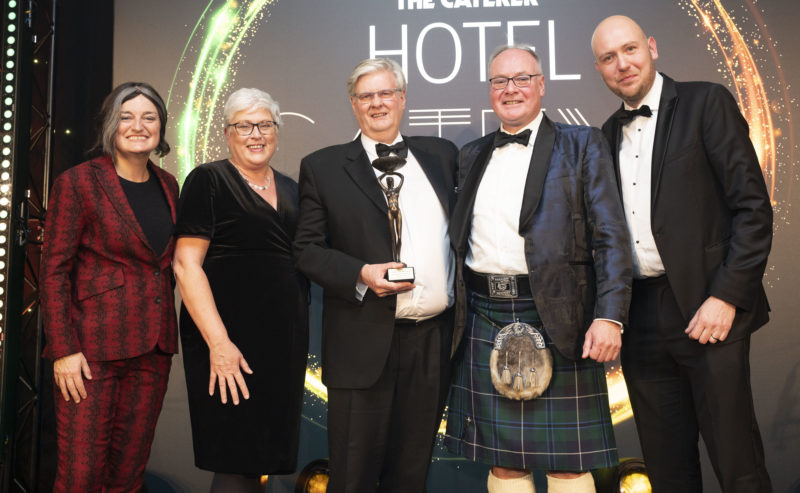 Craig wins top industry award at Hotel Cateys for his Outstanding Contribution in hospitality